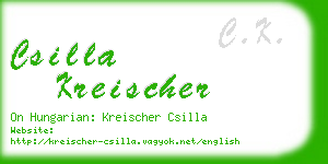 csilla kreischer business card